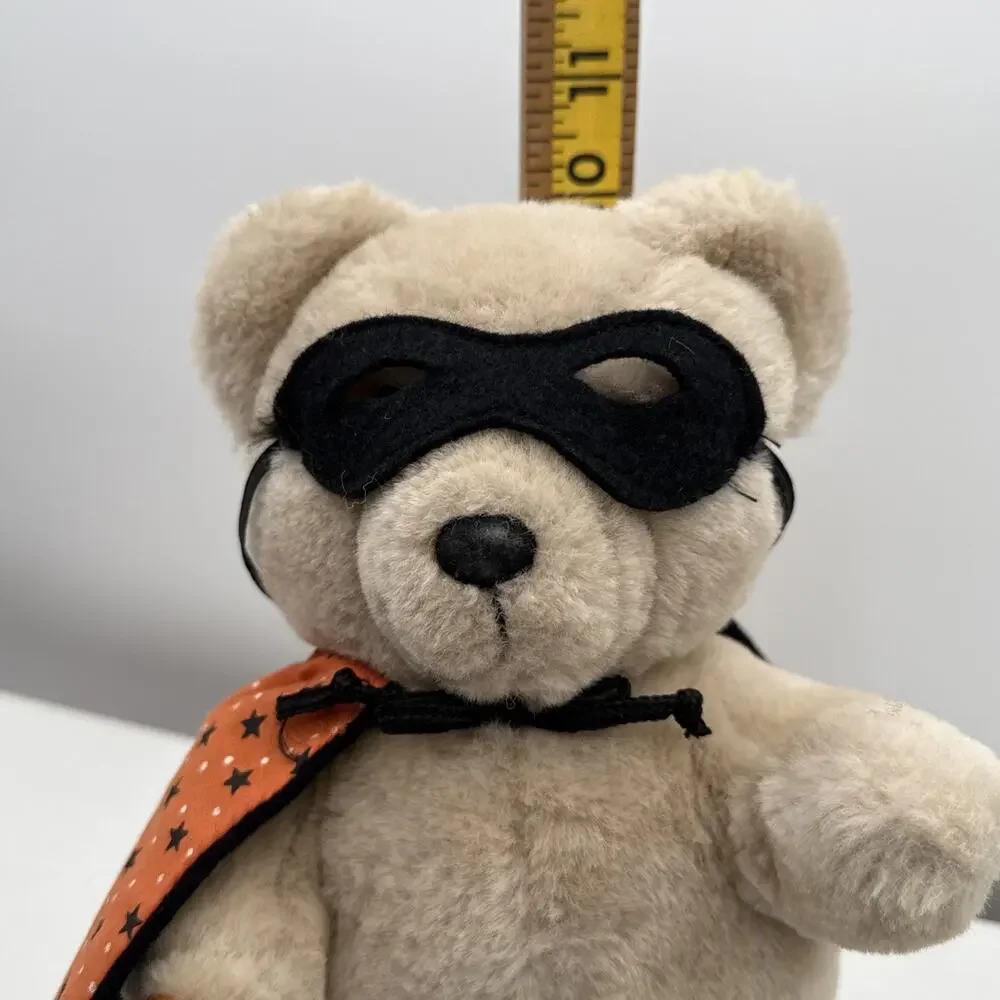 Dakin Halloween Bear Plush Trick or Treat Teddy 1984‎ Pumpkin Cape Mask 10